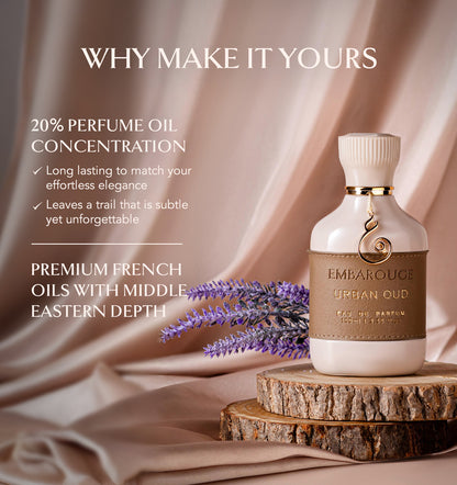 Embarouge Urban Oud perfume for men long lasting middle eastern scent