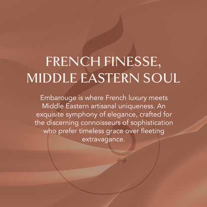 Embarouge Arabian Noir Luxury perfume for him Eau De Parfum 100ml - showing it’s best for Evenings &amp; Date Nights lifestyle shoot