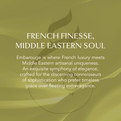 Embarouge Vetiver de luxe Luxury perfume for him Eau De Parfum 100ml– highlighting its influence from French perfume and origin from Middle Eastern perfume